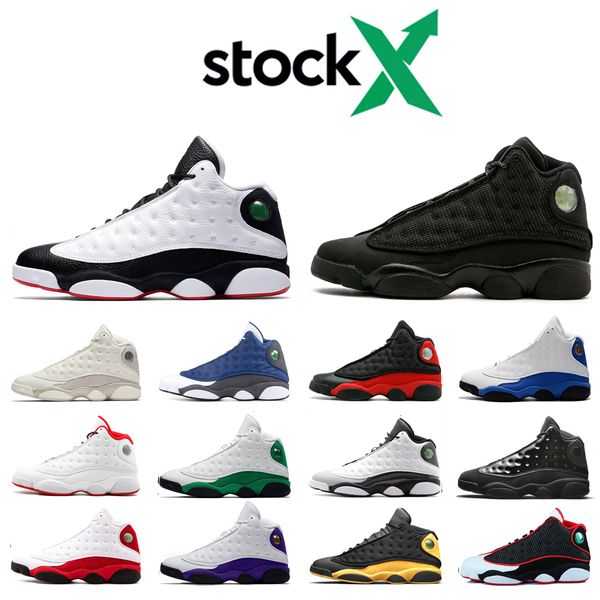 

stock x 13 13s men basketball shoes court purple black cat bred flint grey toe alternate hyper royal men trainer sneakers