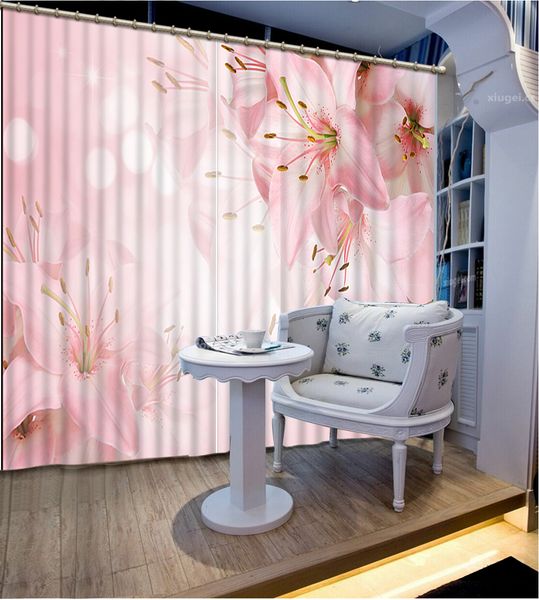 

curtains with pink glamour chrysanthemum luxury blackout 3d window curtain living room bedroom drapes cortina customized size