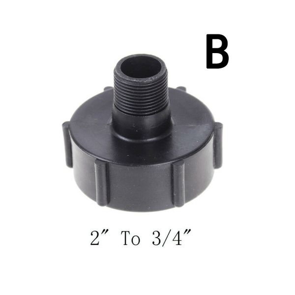 

black ibc tote tank drain adapters coarse threads 2\\\" to 1/2\\\" 3/4\\\" garden hose