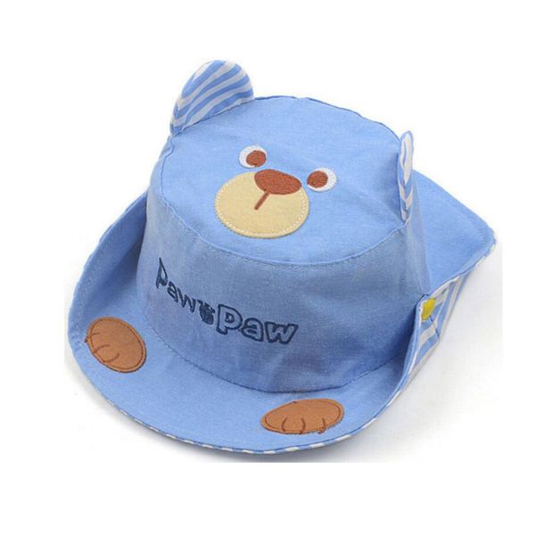 

kids bucket hat outdoor baby fisherman hats for boys girls beach hat 2019 spring cute cartoon bear ear cap child cotton chapeu
