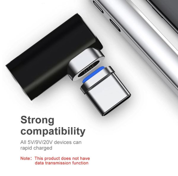 Tipo USB C cabo ao adaptador magnético tipo C para MacBook Samsung S8 S9 OnePlus 5 5T 6 Conector USB-C de Carregamento Rápido