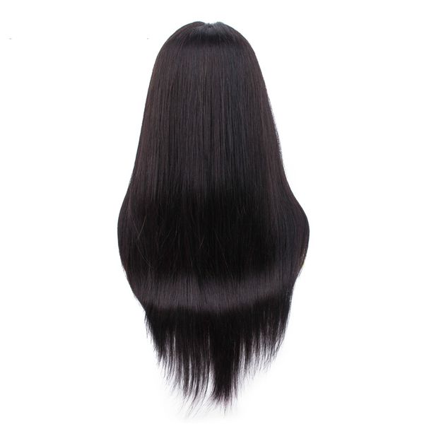 

13x4 lace frontal wigs peruvian straight hair lace frontal human hair wigs pre plucked remy fashion queen, Black