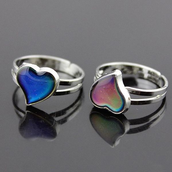 

band mood mood ring feeling rings color change adjustable size christmas birthday gifts for girl women #272058, Silver