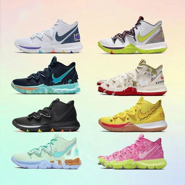 

free hot boys дети кирие v 5 allstar баскетбол обувь irving 5s мужчины женщины увеличить спорт обучение кроссовки высокого голеностопного ра, Black