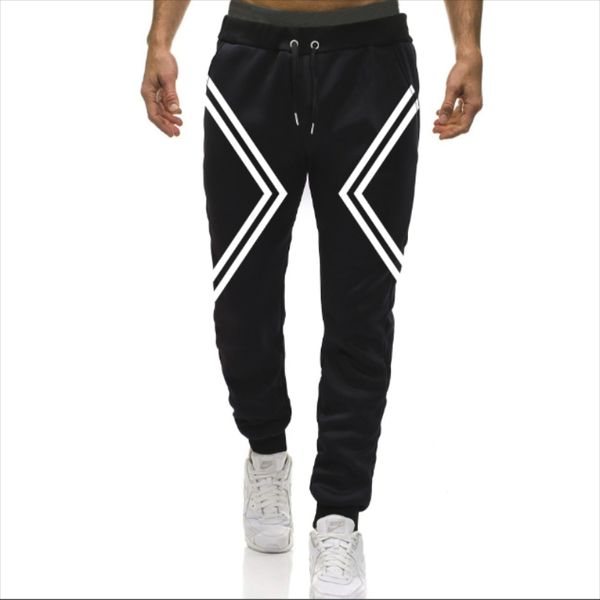 

new fashion spring autumn men sweatpants mens sportswear joggers pants 2020 male casual skinny pencil slim fitted gyms pants, Black