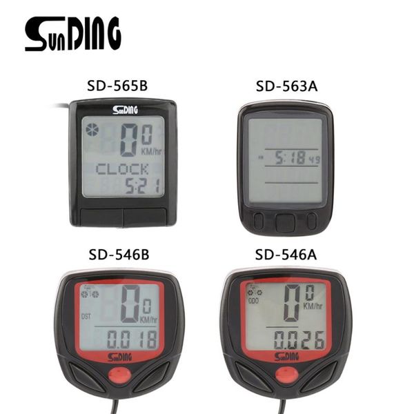 

sunding sd multifunctional bicycle computer wired odometer satch waterproof mini digital lcd speedometer tracker