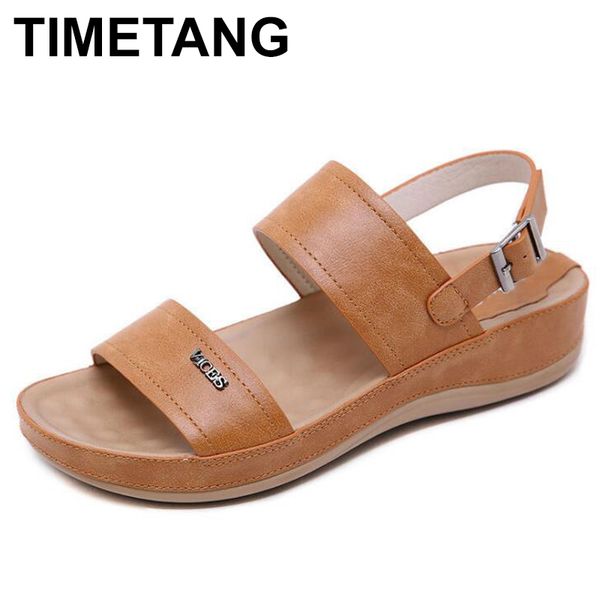 

timetang beachflipflops shoes woman summersandals woman's shoes sajdals platform with high heel and wedge with a pair of sandals y20040, Black