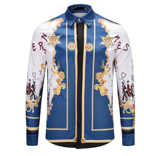 

mens versace модные новые мужские рубашки 3d цветочные принты с длинным рукавом мужские рубашки платья medusa повседневные рубашки без фирме, White;black