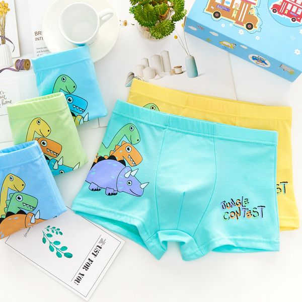 

5pcs children 2-13y boy underwear kids cartoon boxer panties dinosaur cotton underpants girls shorts teenage striped panties, Camo