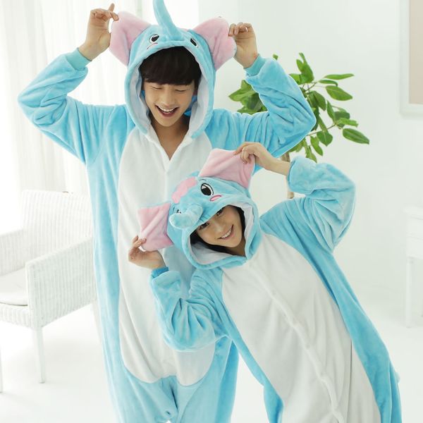

2019 kigurumi pyjamas women cosplay cartoon animal pijama winter warm flannel sleepwear hooded onesie, Blue;gray