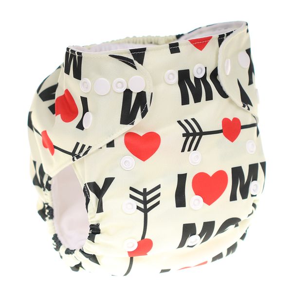 

chooec]2019 new  baby washable reusable pocket cloth diapers double breasted digital integrated flower pattern pant