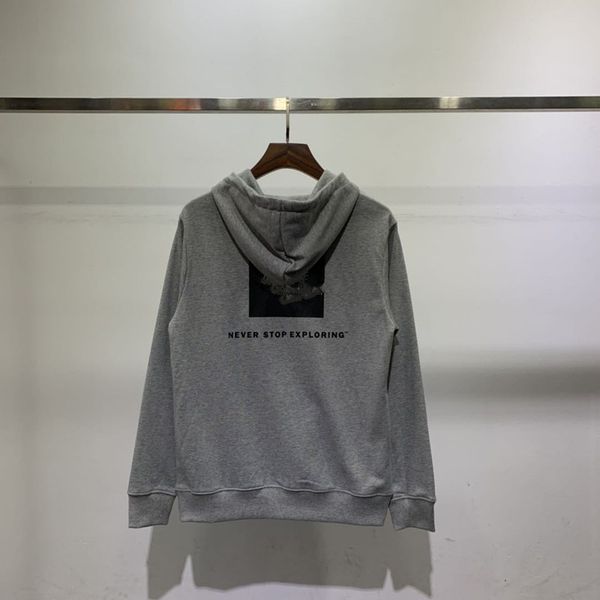 

19ss мужские harajuku марка толстовка с капюшоном осень hombres north вышивание толстовка, Black