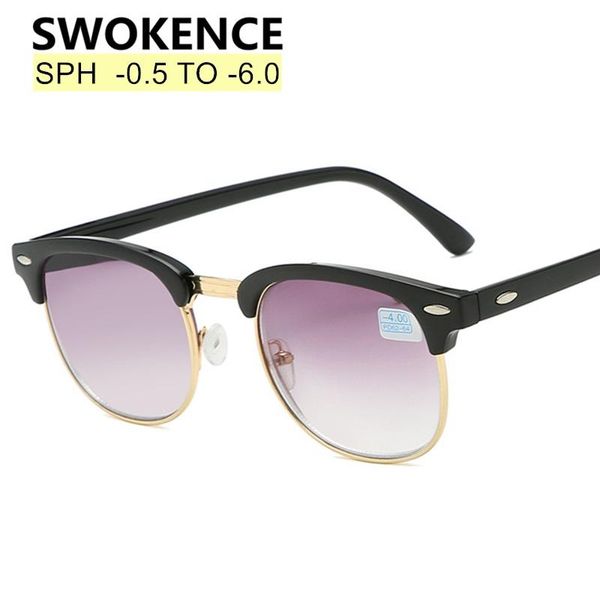 

swokence prescription sunglasses with diopter sph -0.5 -1.0 to -5.5 -6.0 men women fashion myopia spectacles nearsighted f112 jeojm