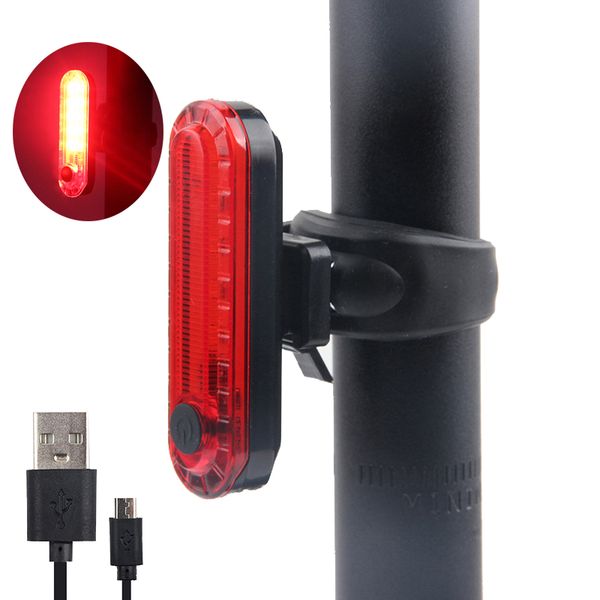 

bicycle light handlebar rear light waterproof usb charging red outdoor cycling warning safe taillight 4 models bike parts