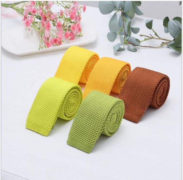 

2019 new multi-color 5.7cm fittings tie for men and women general winter 100-tie knitted leisure narrow tie, Blue;purple