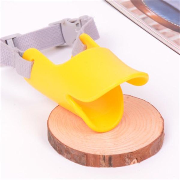 

novelty pet dog mask muzzle silicone cute duck mouth design anti-bite mask 1pcs
