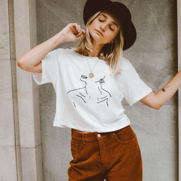 

2019 new fashion printed o-neck summer women t-shirts high street casual fashion streetwear tee shirts ladies cwt0159-5, White
