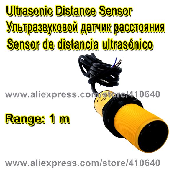 Fabbrica che fornisce il trasduttore del sensore ultrasonico impermeabile Gamma 40khz Uscita 1M da 0 a 5V Tensione di lavoro da 12 a 24VDC