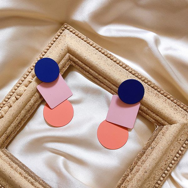 

геометрическая столкновение цвет серьги женский темперамент нормкор мода серебряные иглы корейский серьги женский, Golden;silver