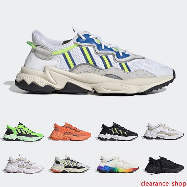 

2019 pride 3m светоотражающие xeno ozweego для мужчин женщин повседневная обувь неоновый зеленый солнечный желтый хэллоуин тона ядро черный