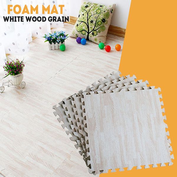 

white wood grain baby eva foam puzzle play mat kids rugs toys carpet for childrens interlocking exercise floor tiles 30cmx30cm