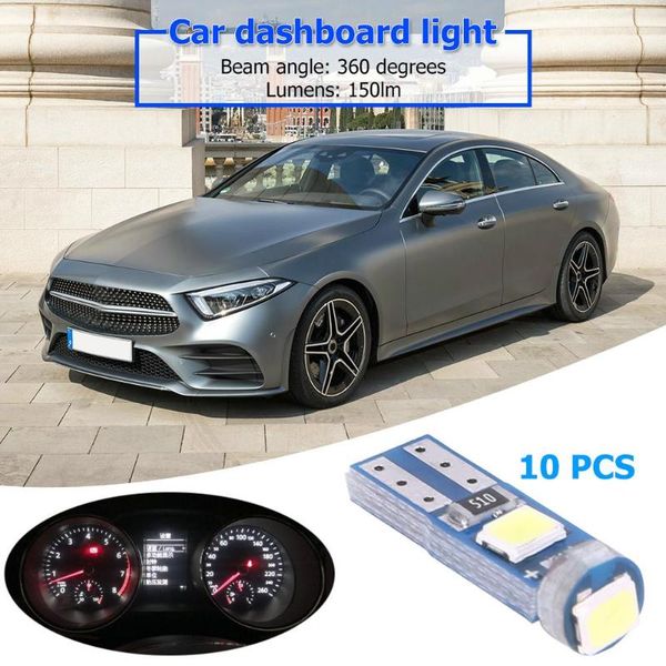 

10pcs led car interior light 12v t5 3 smd3030 dashboard instrument lamp bulbs signal lamp 18*5mm