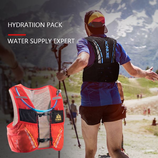 

aonijie c933 5l trail running bag hydration backpack rucksack bag vest harness water bladder for hiking camping marathon race