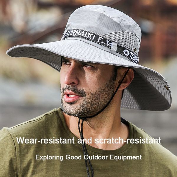 

outdoor hats upf 50+ sun bucket autumn fishing hat uv protection long large wide brim mesh hiking beach cap 77, Black;white