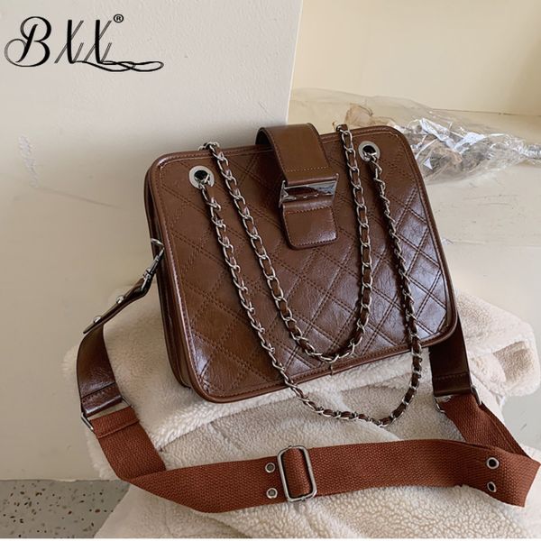 

bxx / 2019 fashion autumn winter women's handbags vintage rhombic chain versatile shoulder crossbody bag zf223