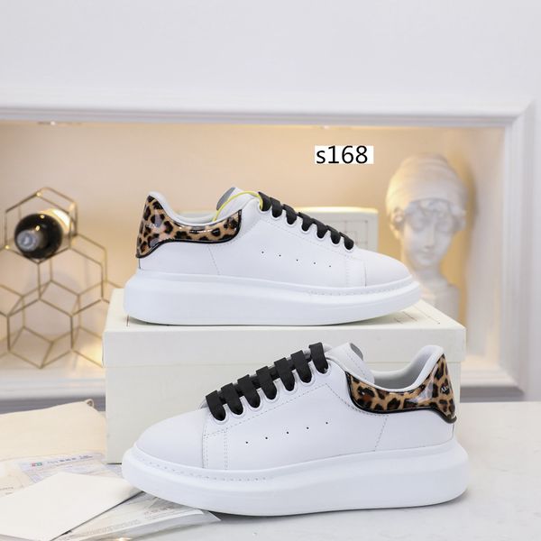 

with box men women chaussures casual shoes designer smart platform trainers luminous fluorescent shoe 8, Black