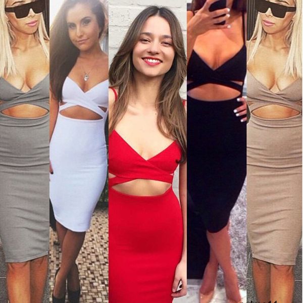 

womens designer fashion dresssling tube navel dress hip nightclub women xl b1nw, Black;gray