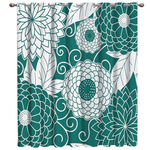 

japan floral green window blinds blackout curtains bedroom kitchen fabric curtain panels with grommets window treatment ideas