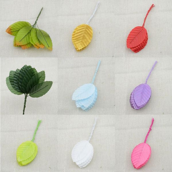 

100pcs artificial flowers simulation rose leaf gold leaf leaves fake silk flower floral decoration home