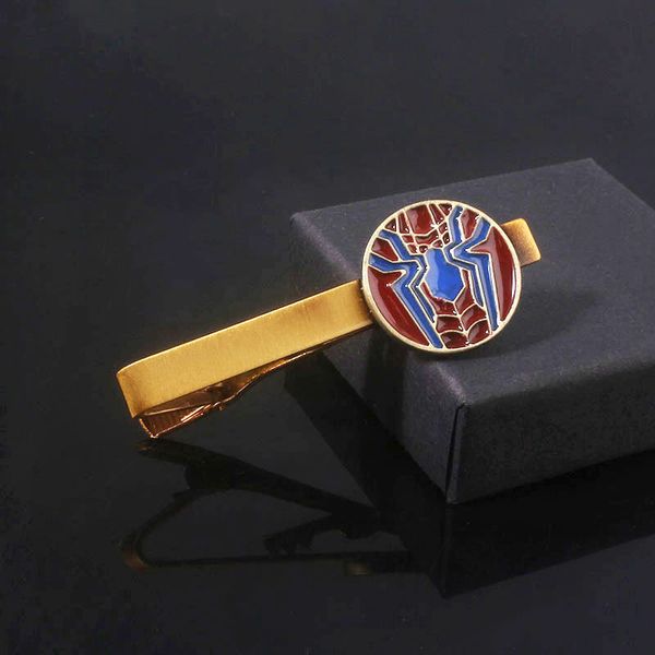 

tie clip for men iron man captain american thor loki thanos gloves black panther cufflinks jewelry, Silver;golden