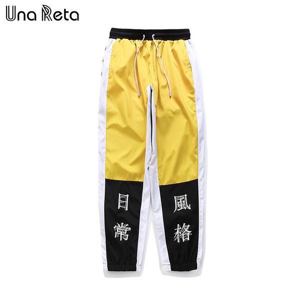 

una reta хип-хоп брюки мужская новая мода китайский иероглиф печати шаровары уличная одежда мужчины случайные бегуны брюки спортивные брюки, Black