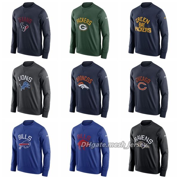 

chicago bears houston texans green bay packers detroit lions arizona cardinals sideline circuit performance sweatshirt, Blue;black