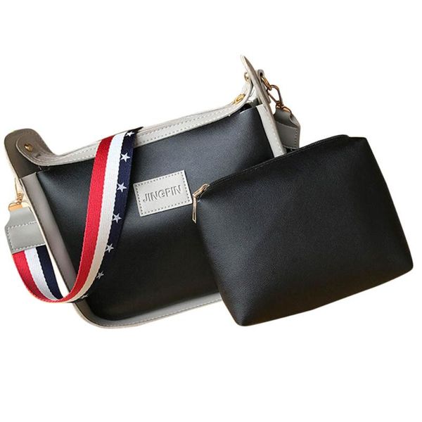 

bag messenger bag women portable handbag crossbody two pieces messenger leather fashion shoulder