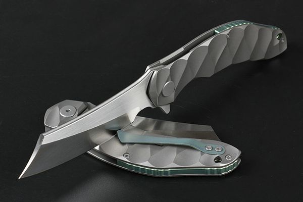 Alta Qualidade Tática Flipper Bolas Rolamento Faca Dobrável D2 Tanto Lâmina TC4 Titanium Liga Liga Punho Facas Ao Ar Livre EDC Tools