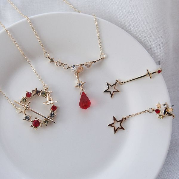

gem long bomi wind asymmetric popular necklace for women's jewelry birthday party gifts, Silver