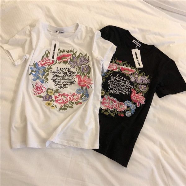 

20fw summer luxury maiquen футболки для мужчин женщин рубашки mens способа цветы печати t тройник италия brands короткий рукав рубашки 2,11, Gray;blue