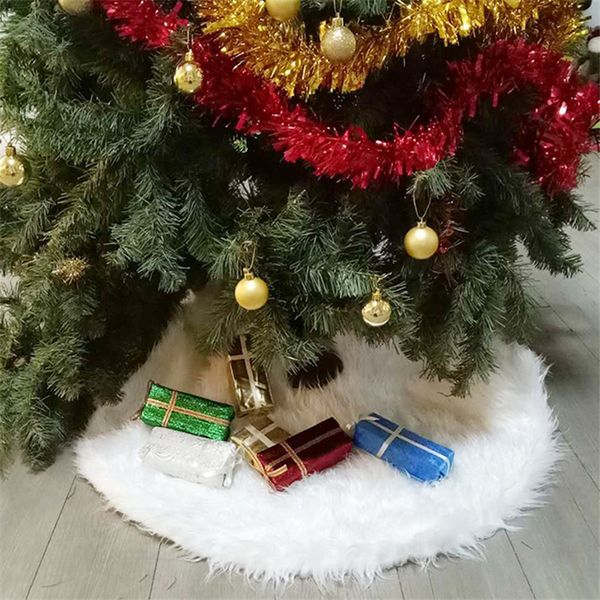 

christmas tree skirts white plush fur carpet merry christmas decoration for home natal tree skirt new year xmas party decoration