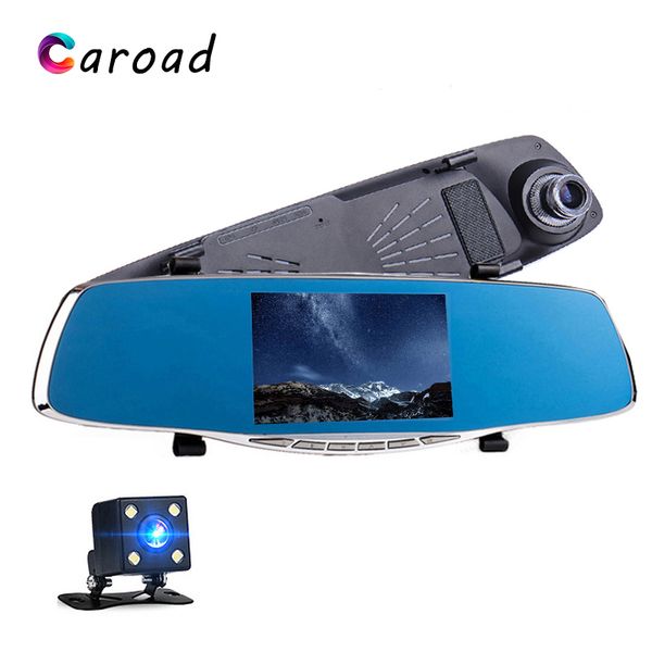 

dash camera 4.3 inch full hd 1080p cam car rearview mirror digital video recorder dual lens night vision video registrator car dvr