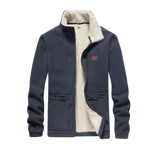 

mens softshell fleece casual jackets menwarm thermal coats solid thickened brand clothing winter fashion plus velvet jacket, Black;brown