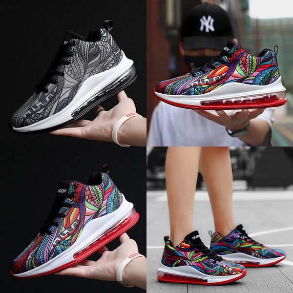 

rommedal male's sneakers air cushion net cloth sport trainer sneaker men outdoor colorfull anti-slip hard wear footwear, Black