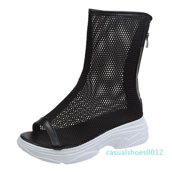 

2020 summer shoes sandal woman boot clear heels wedge med sale of women shoes luxury sandals suit female beige med c14, Black