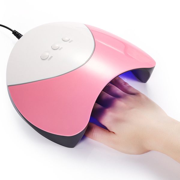 

nail lamp led ptherapy dryer nail polish glue baking lamp 36w intelligent induction painless uv light pink dryer