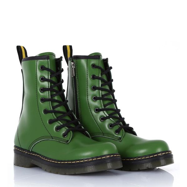 

sothe dme-2019 green leather men boots laced postal male shoes, Black