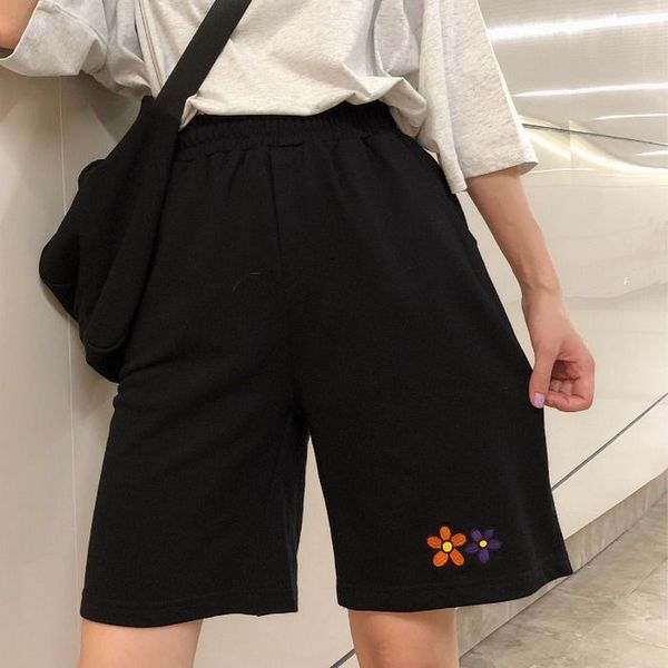 

knee length black women sweatpants joggers japan korean straight harajuku summer wide leg loose plus size sweat pants, Black;white