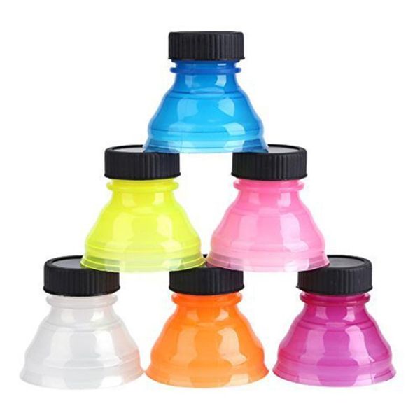 

6pcs reusable snap on can convert soda savers bottle caps for cool coke drink lids