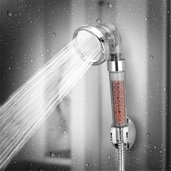 

adjustable shower bath head high pressure handheld shower negative ion activated ceramic balls shower head nozzle bath spray
